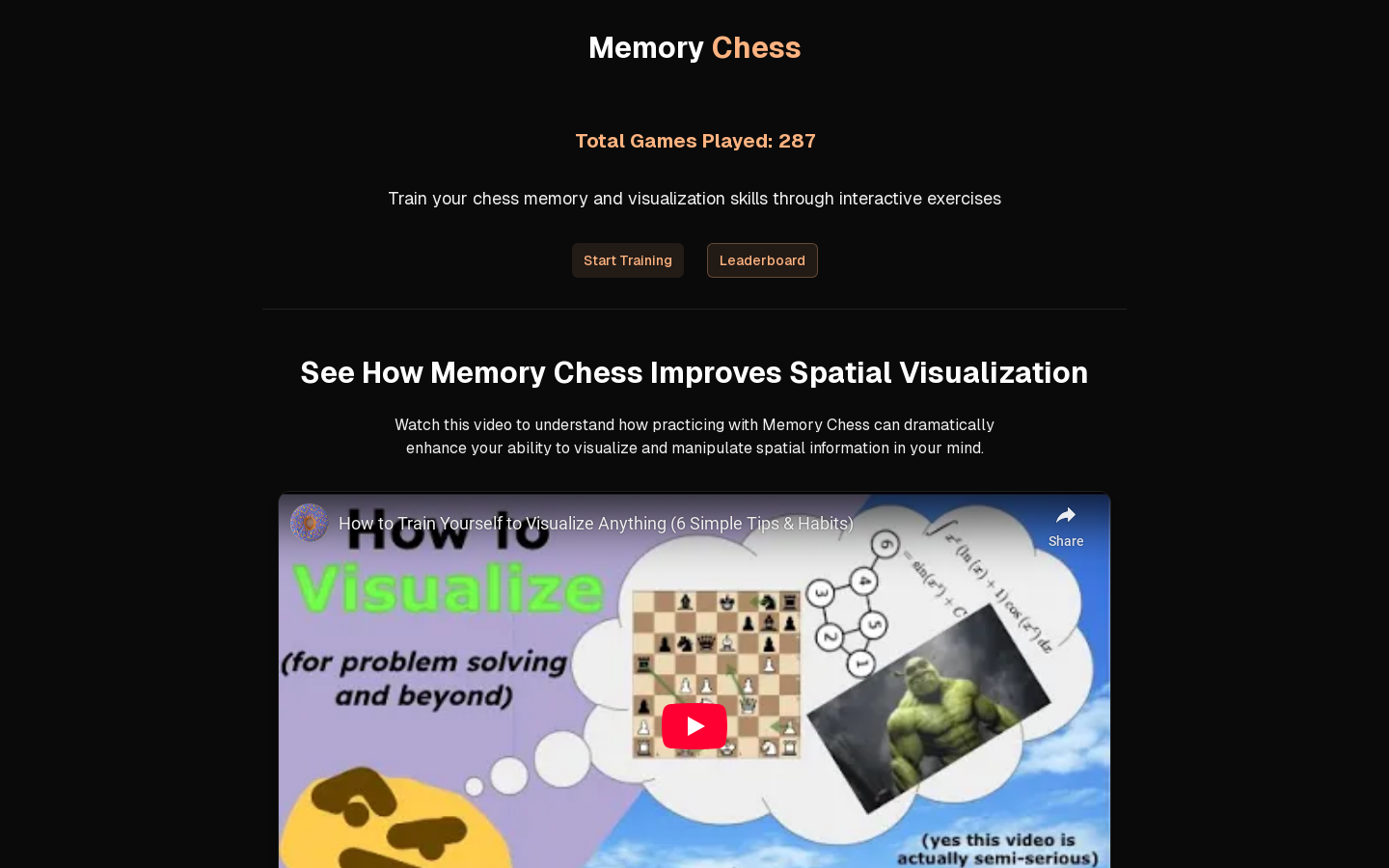 Memory Chess