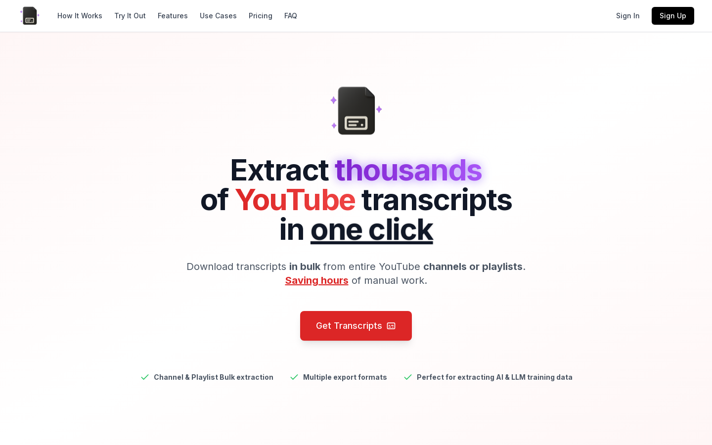 YouTube Transcript Extractor