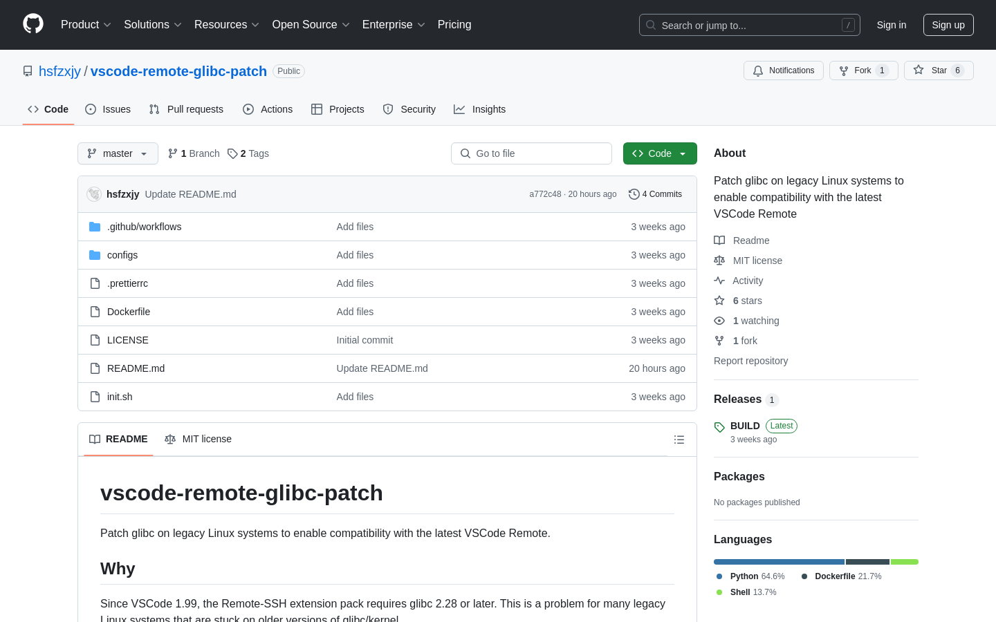 VSCode Remote 互換性パッチ