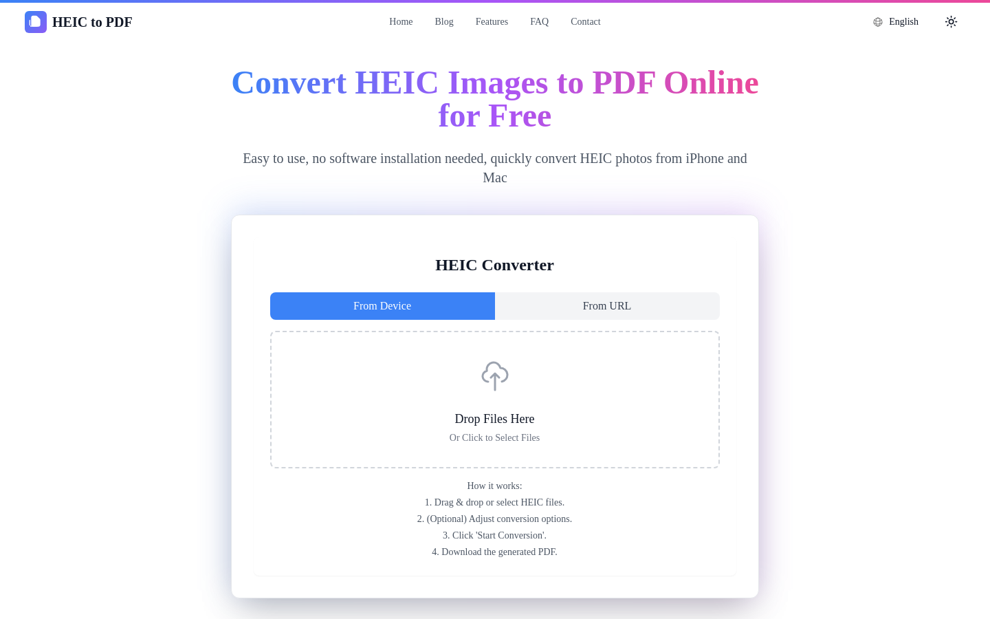 HEIC转PDF工具