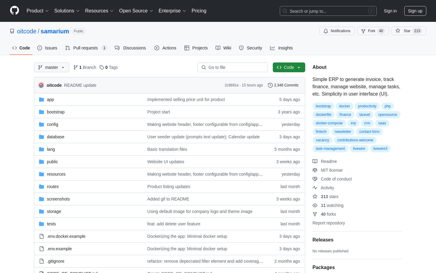 Dockerized ERP