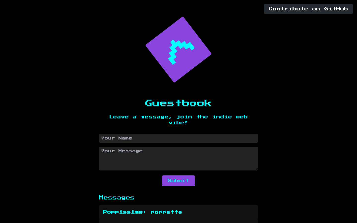 GitHub Guestbook