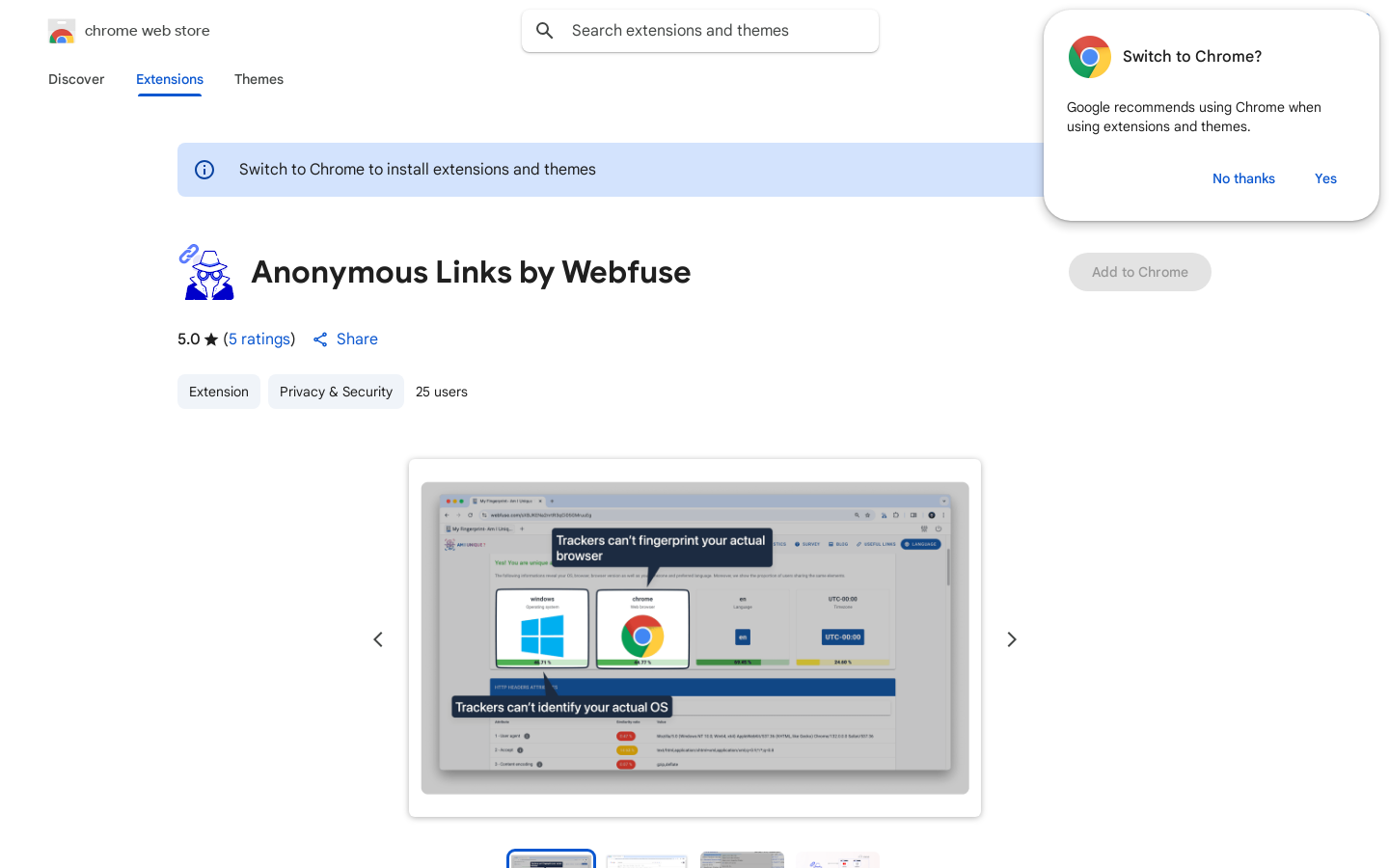 Footprint-Free Link Opener