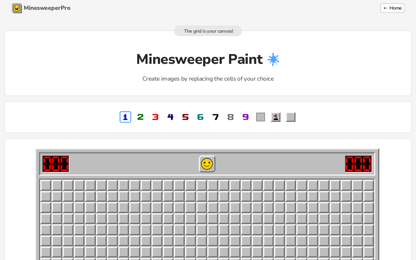 Minesweeper Paint