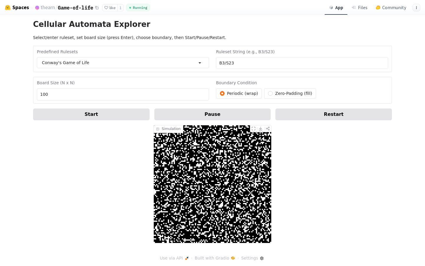 Interactive Cellular Automata Demo