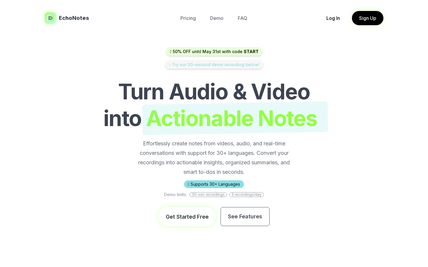 Echo Notes