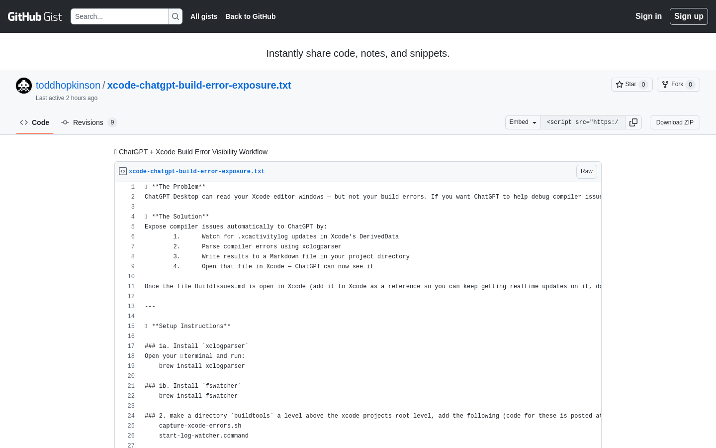 Xcode Error Assistant