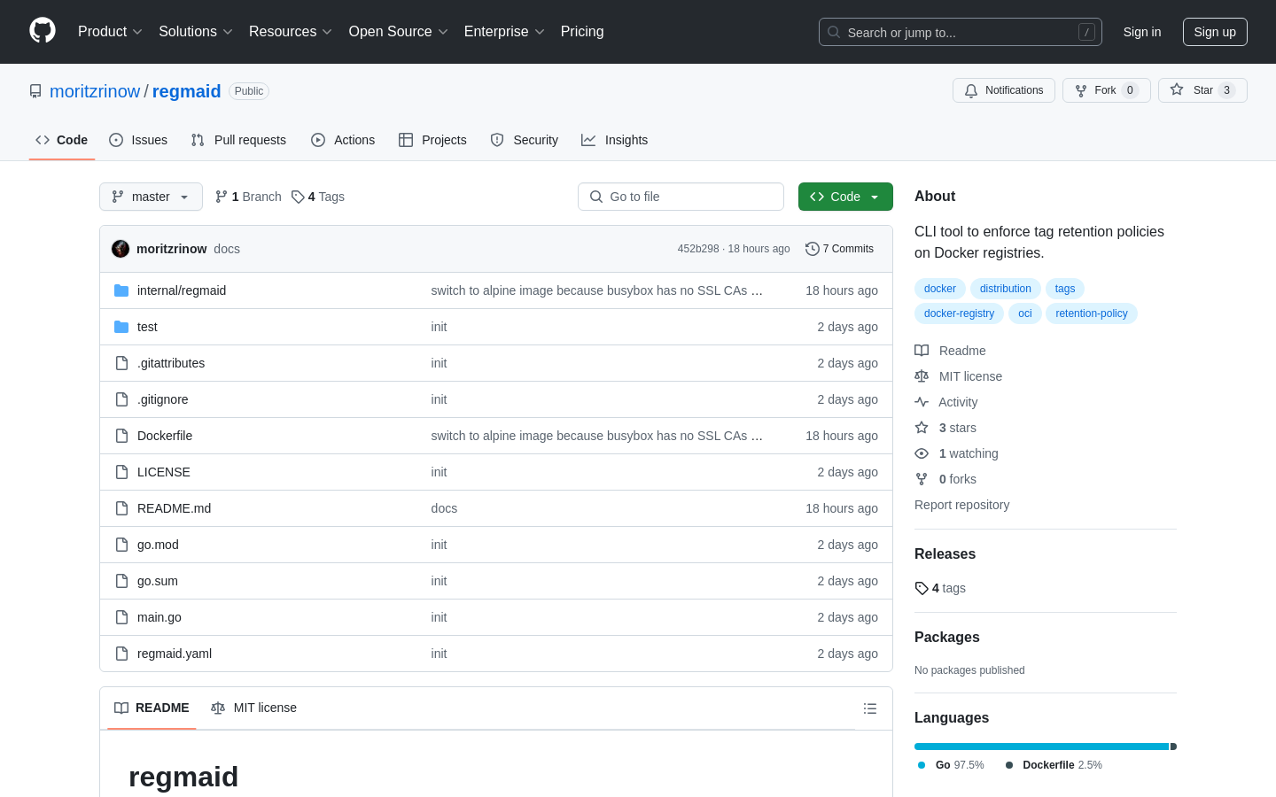 Docker 镜像标签保留策略工具