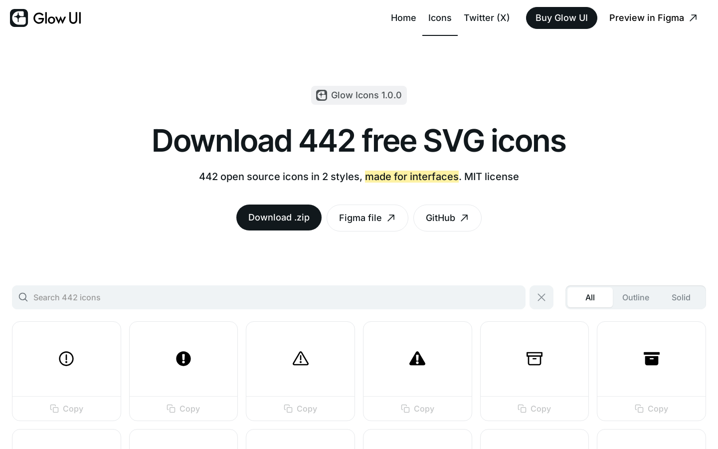 UIデザイン用SVGアイコンセット