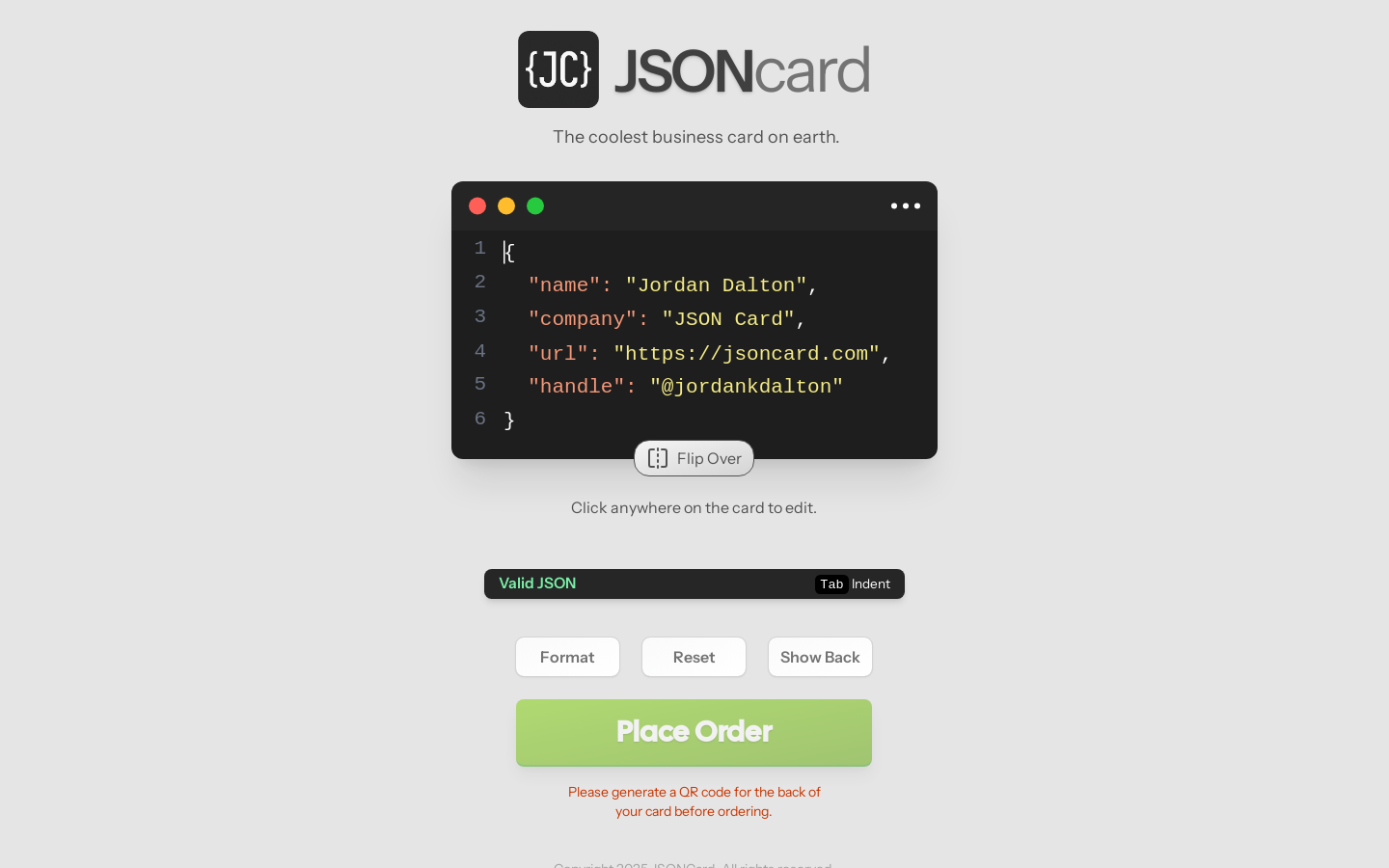 JSONカード