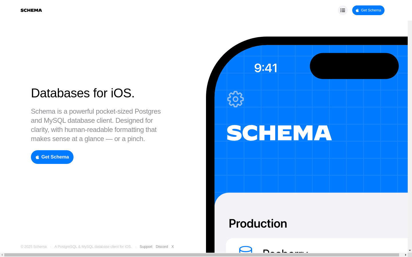 Schema for iOS
