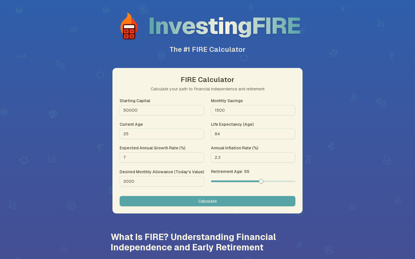 FIRE 投资计算器