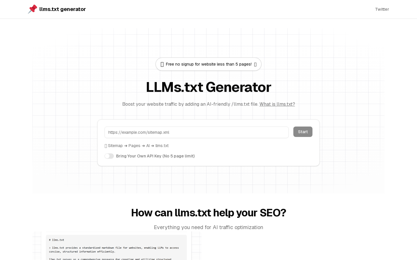 LLMs.txt 生成器