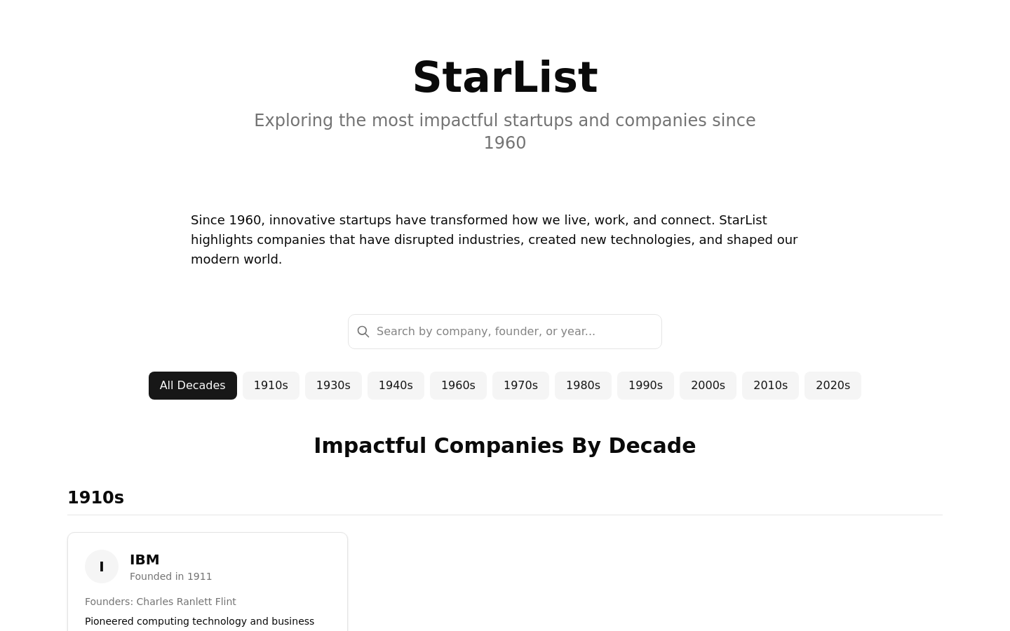 StarList Explorer
