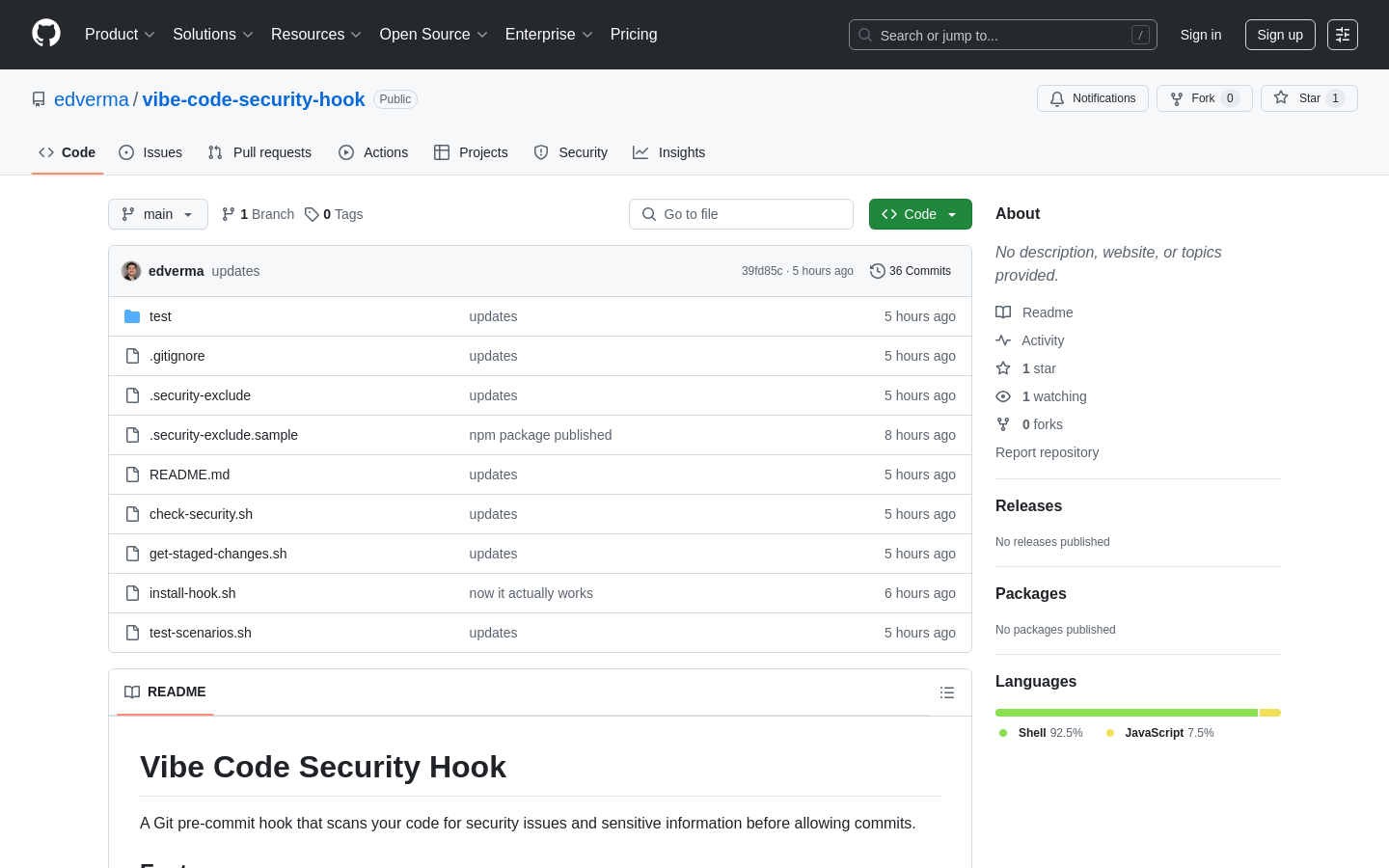Vibe Security Hook