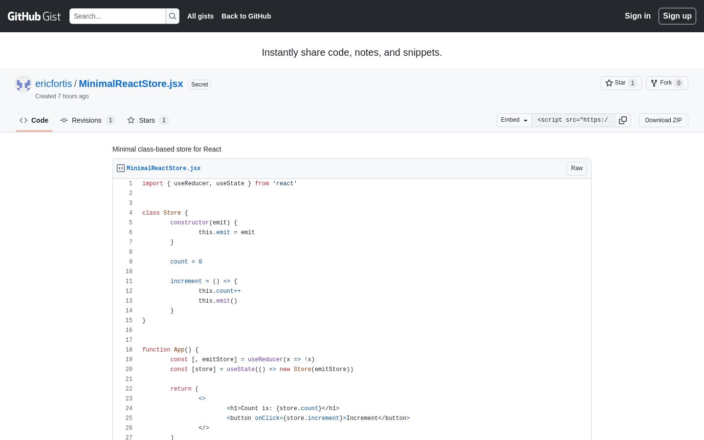 React State Store