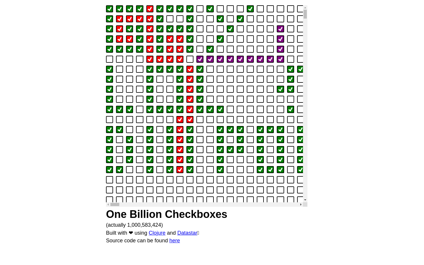One Billion Checkboxes