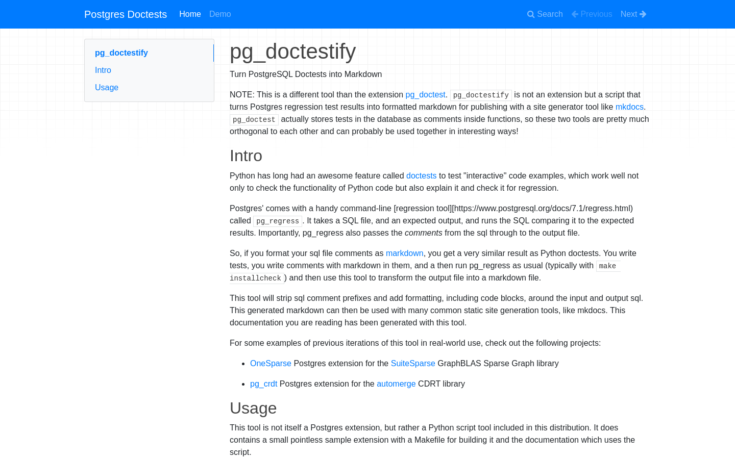 Pg_doctestify
