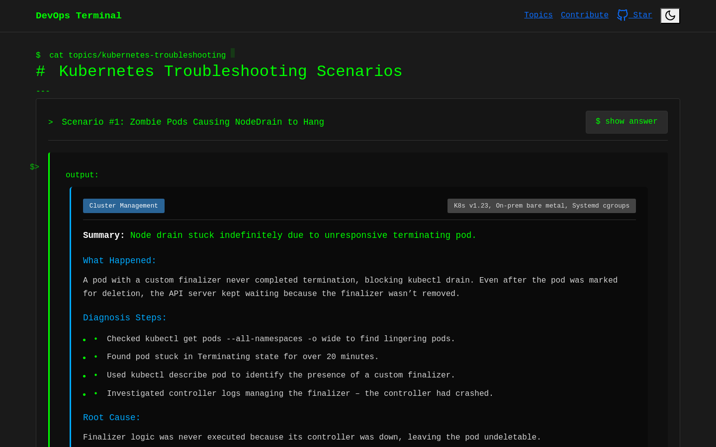 Kubernetes Troubleshooter