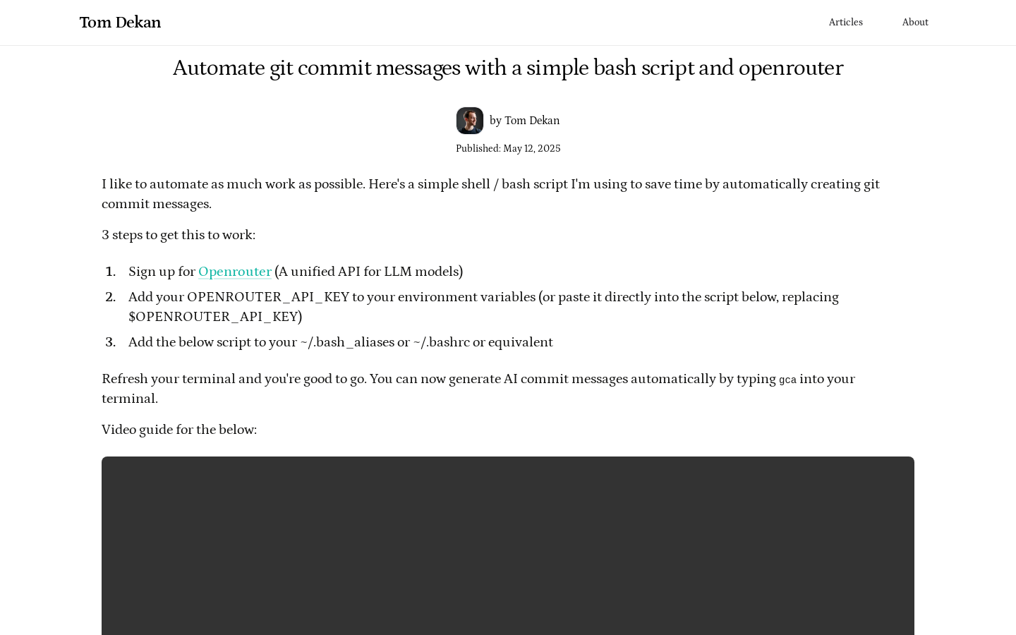 AI-Powered Commit Summary Script