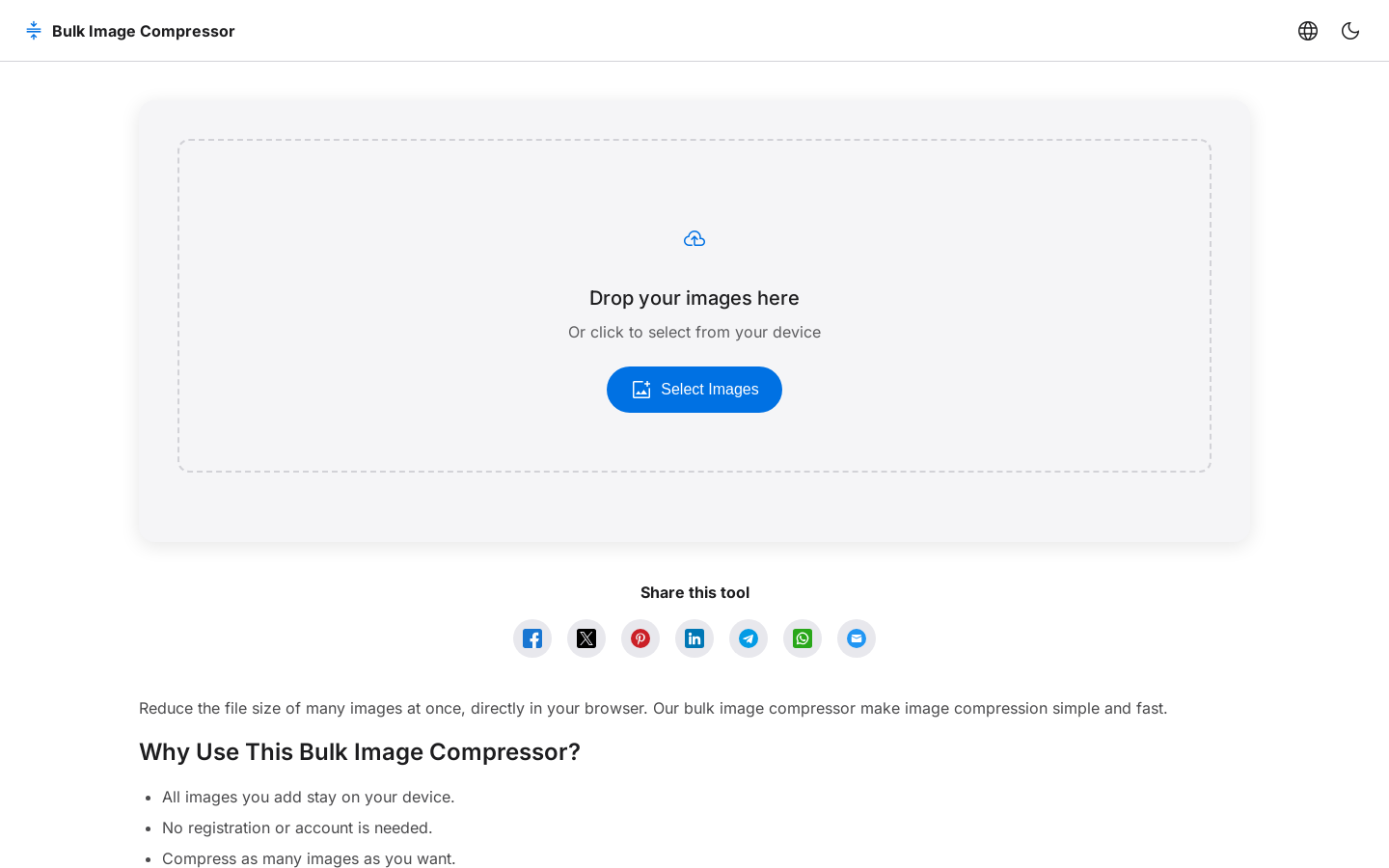 Bulk Image Compressor