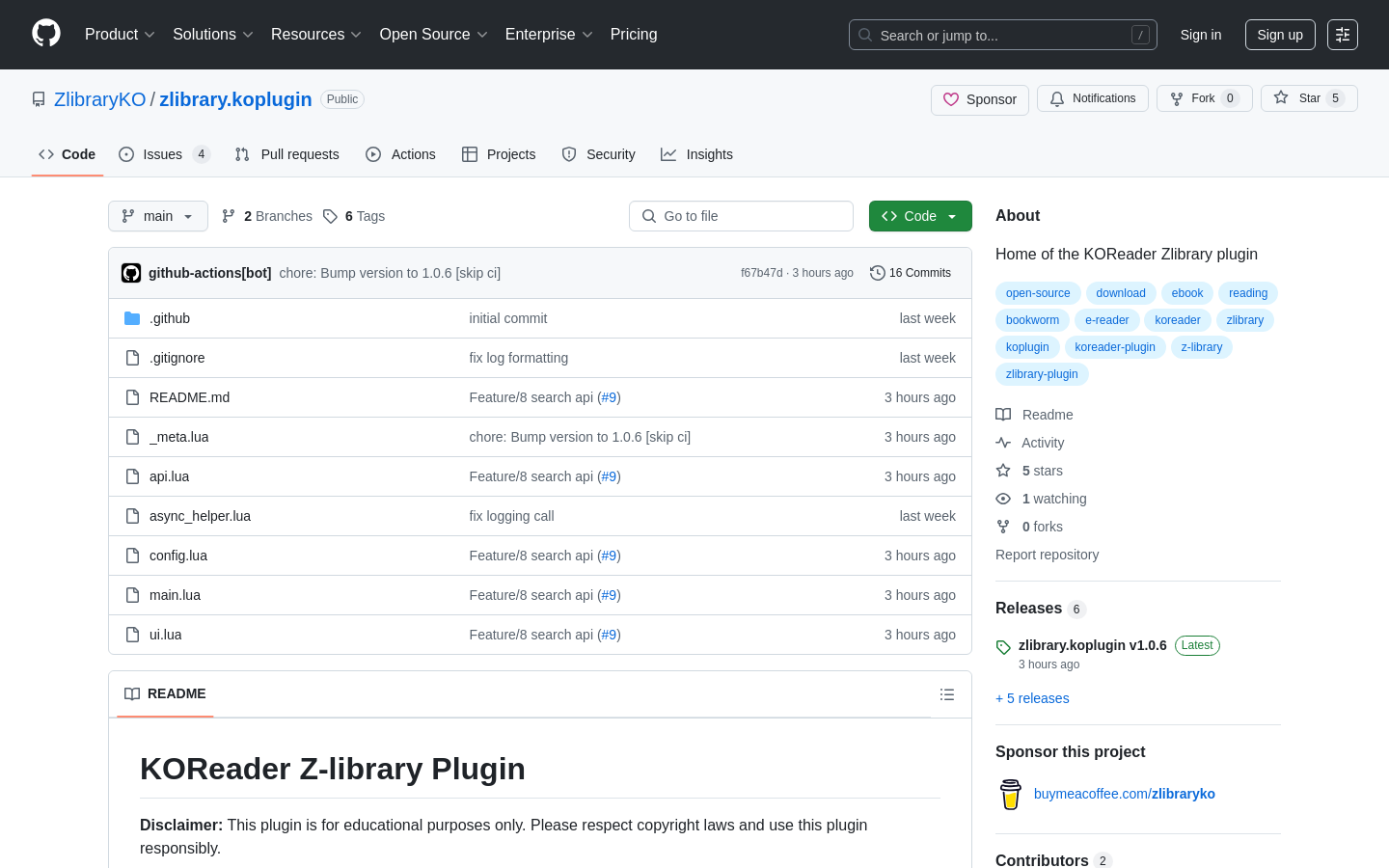 Z-Library KOReader Plugin