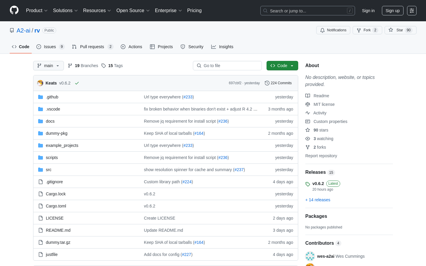 Rv: R Package Manager