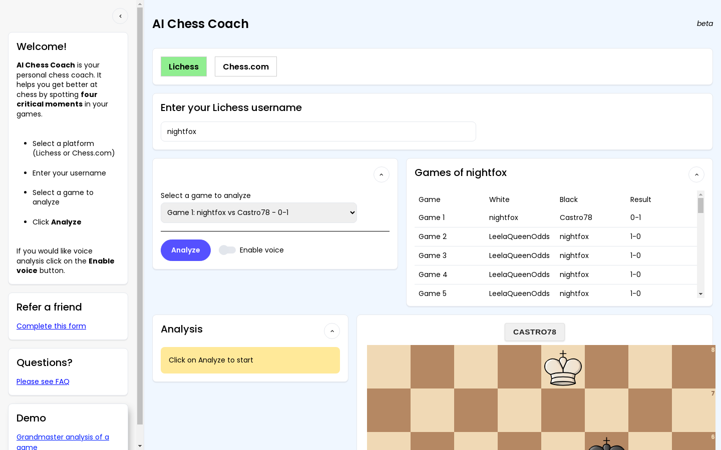 AI Chess Coach