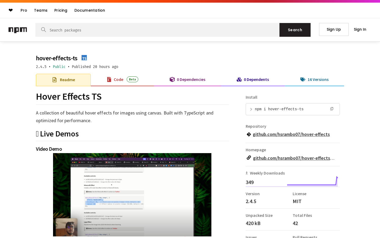 Hover Effects TS