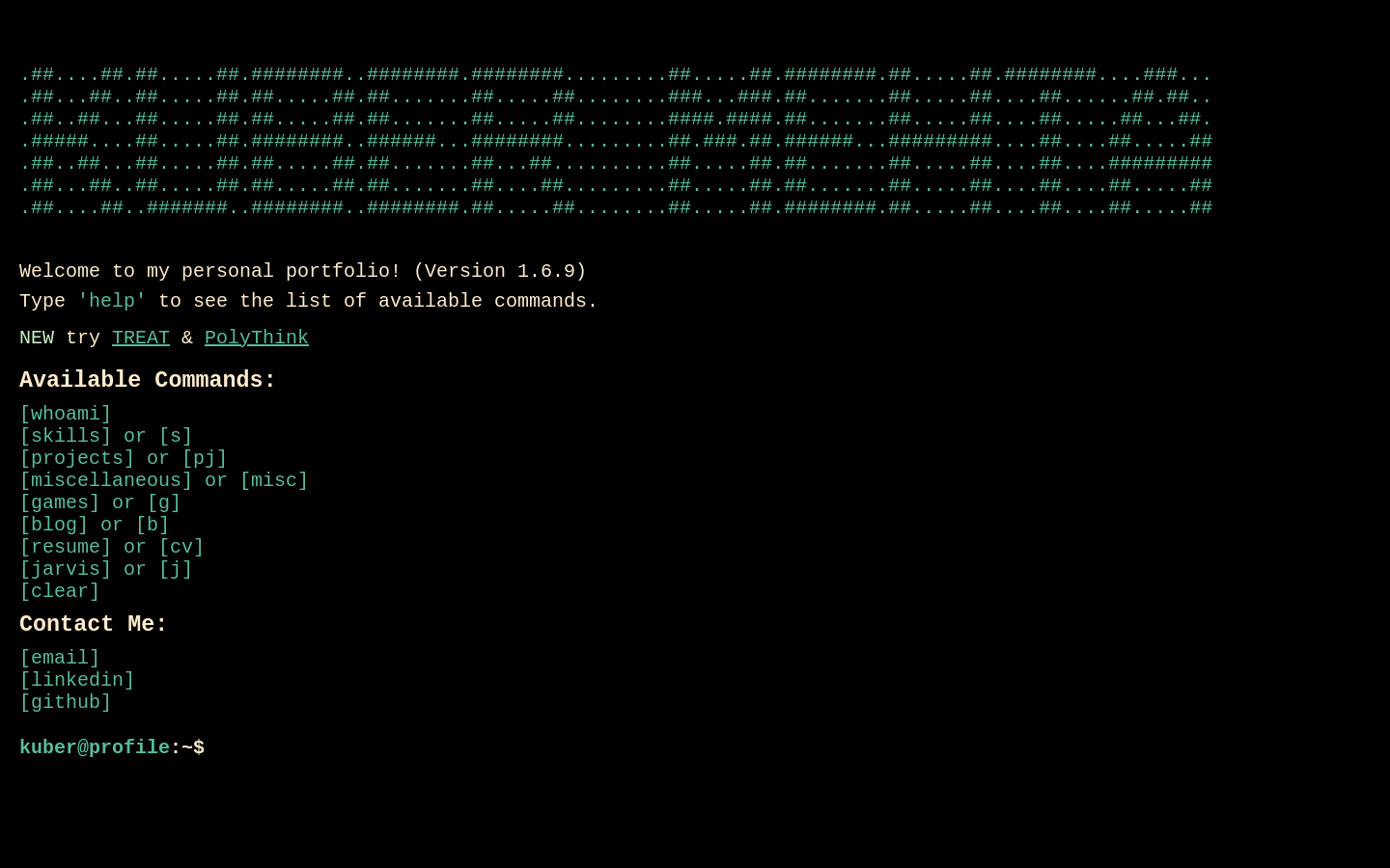 Terminal Portfolio