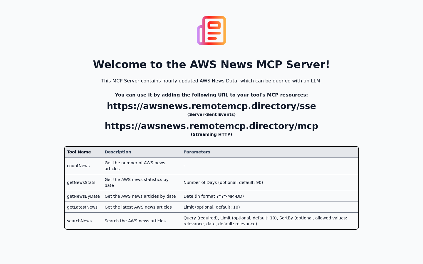 MCP Server for AWS News