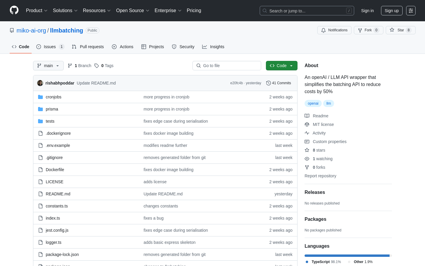 LLM Batching API Wrapper