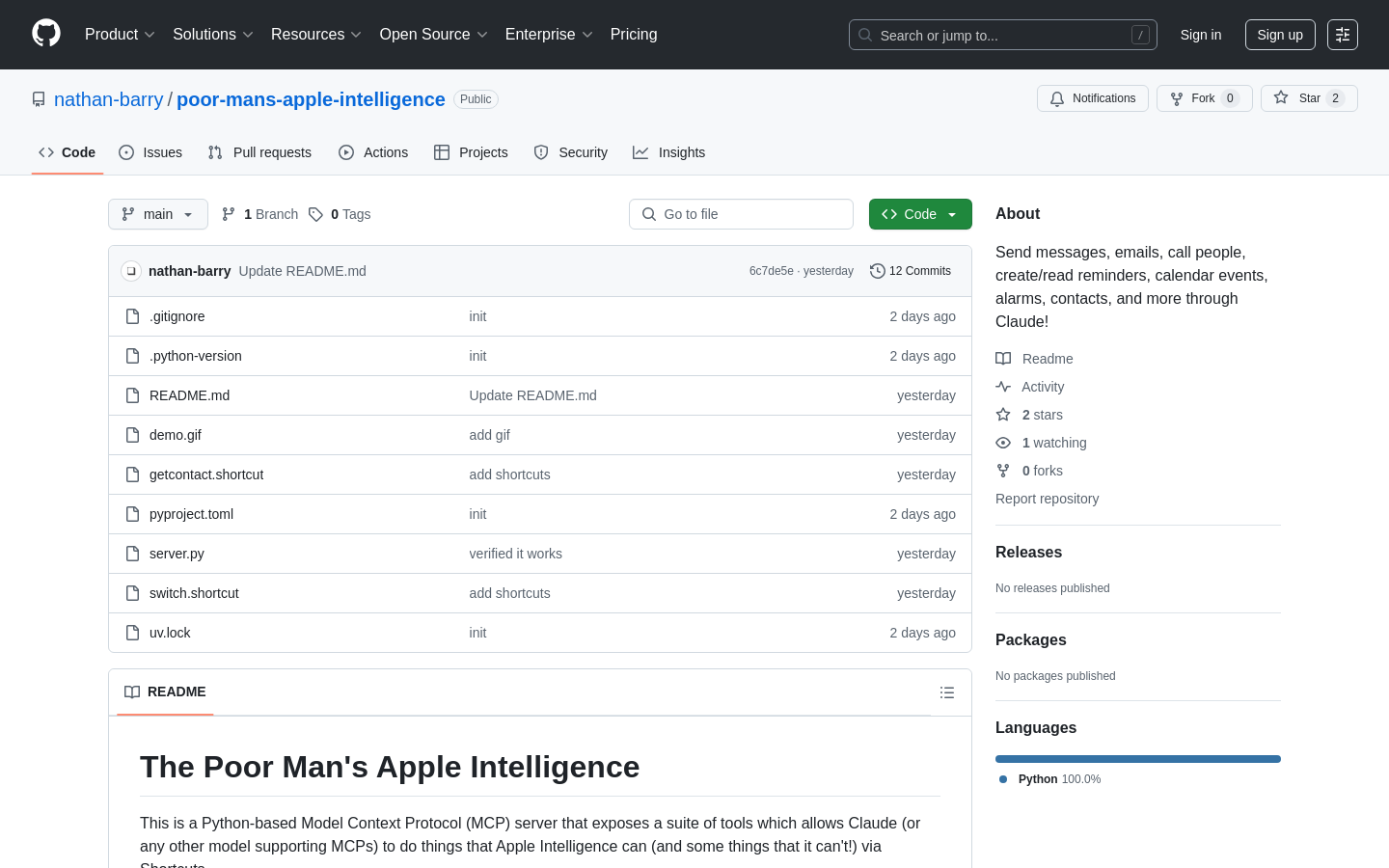 Poor Man's Apple Intelligence