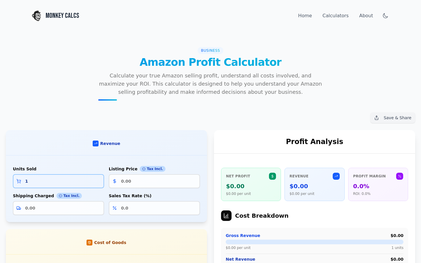 Amazon 利益計算ツール