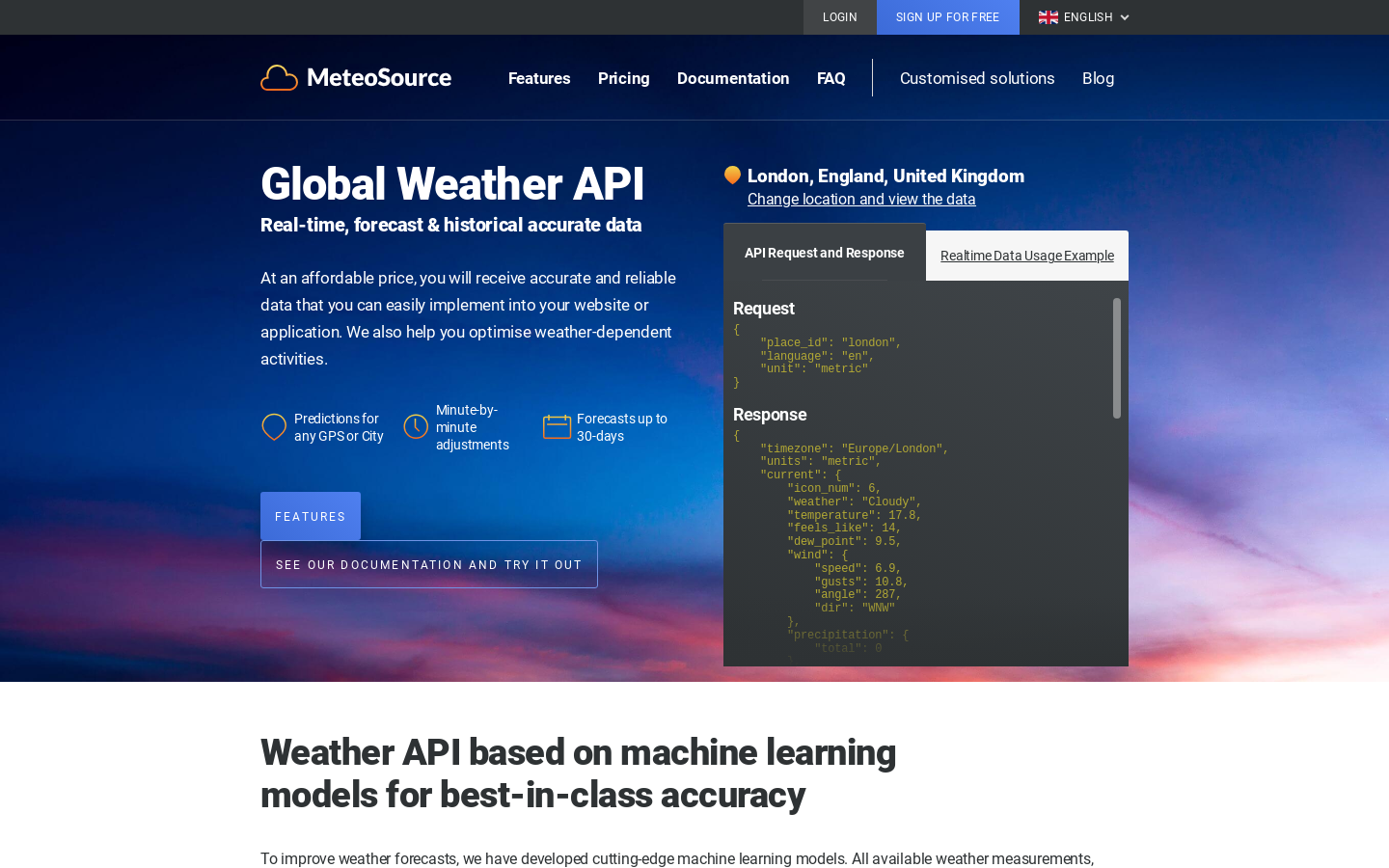 Meteosource API