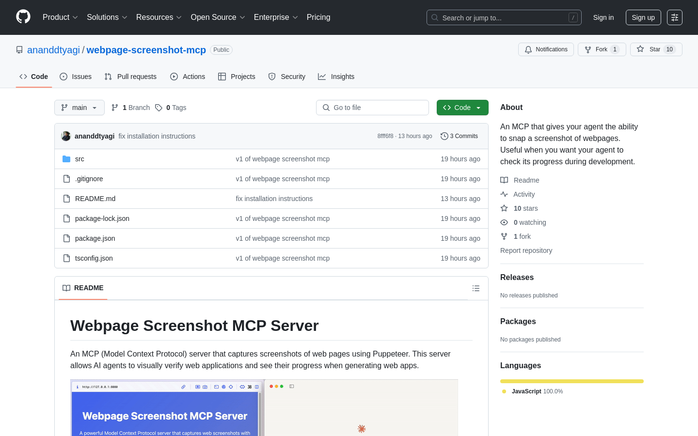 Webpage Screenshot MCP