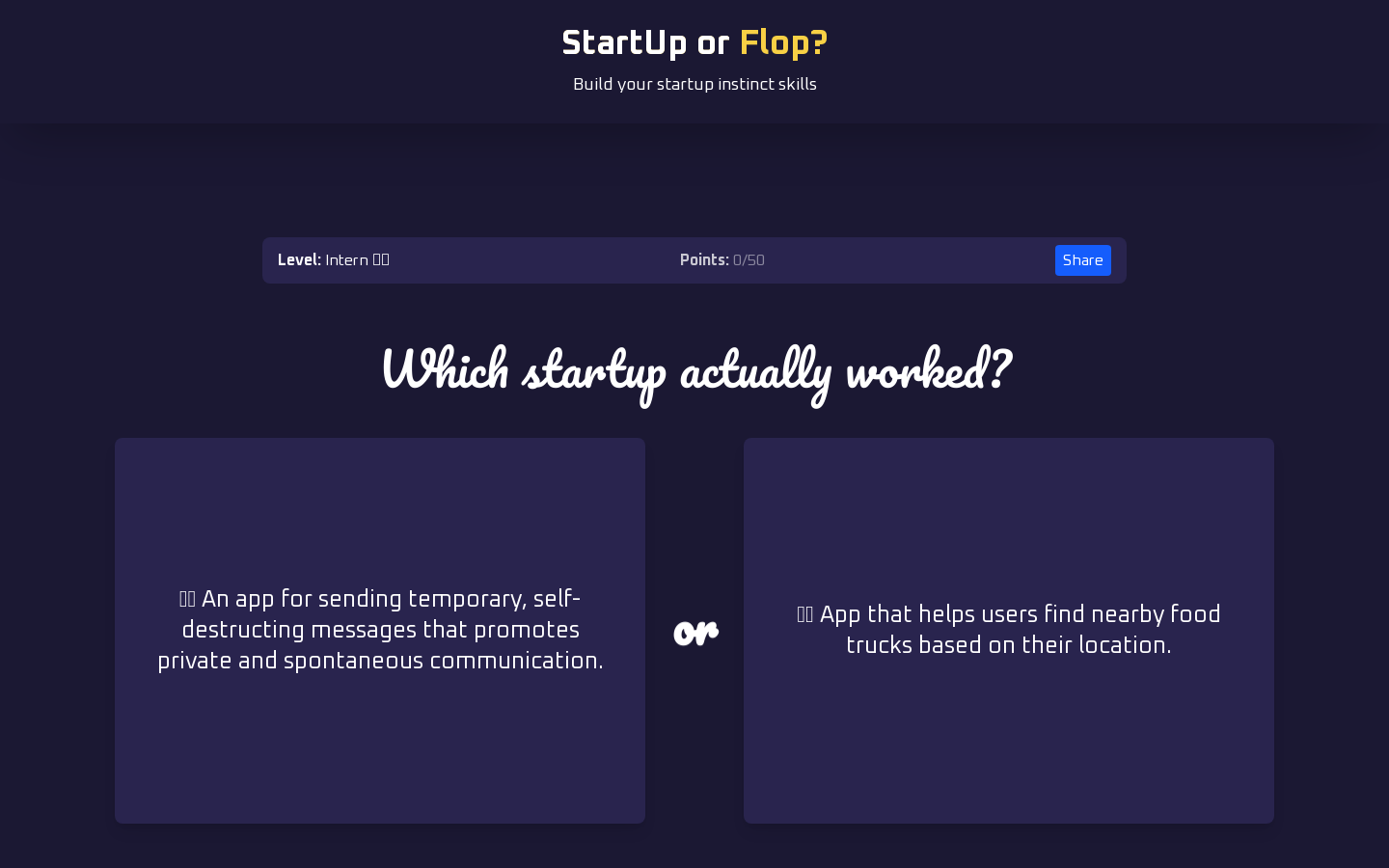 Startup or Flop