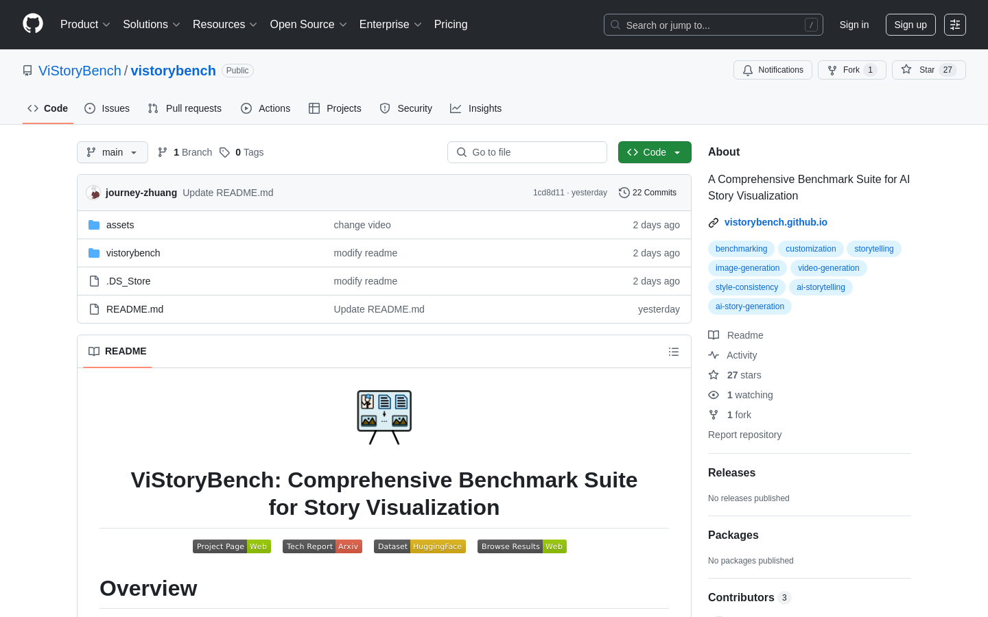 StoryViz Benchmark Suite
