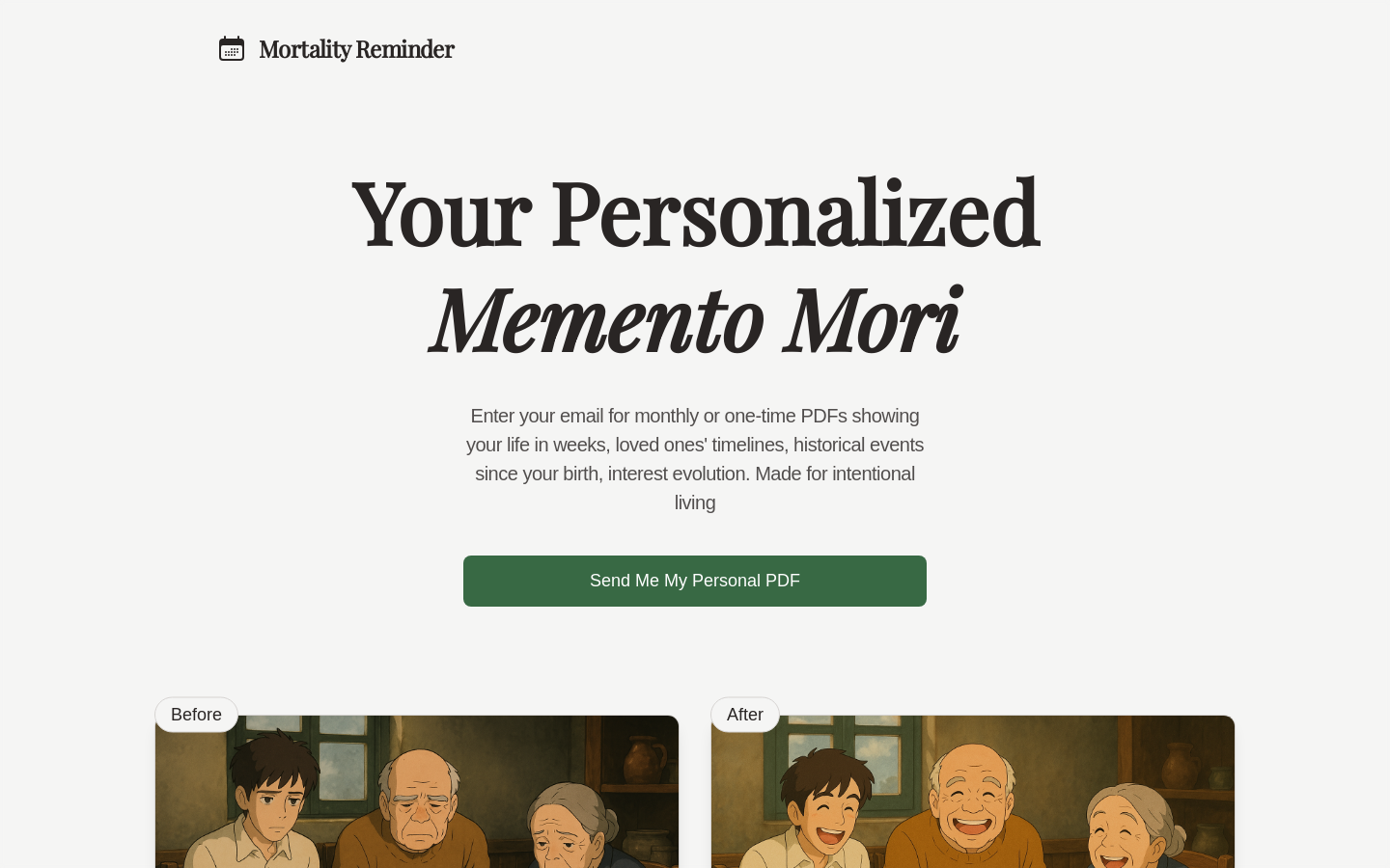 Memento Mori PDF Generator