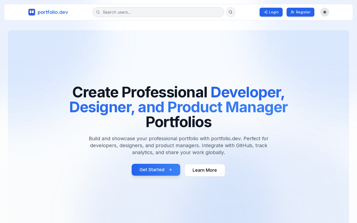 Portfolio.dev