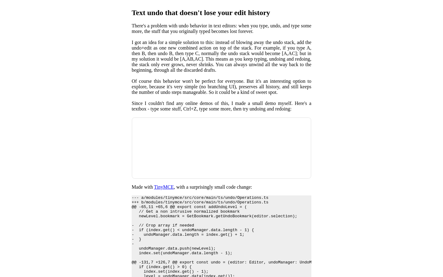 TextUndo History Saver