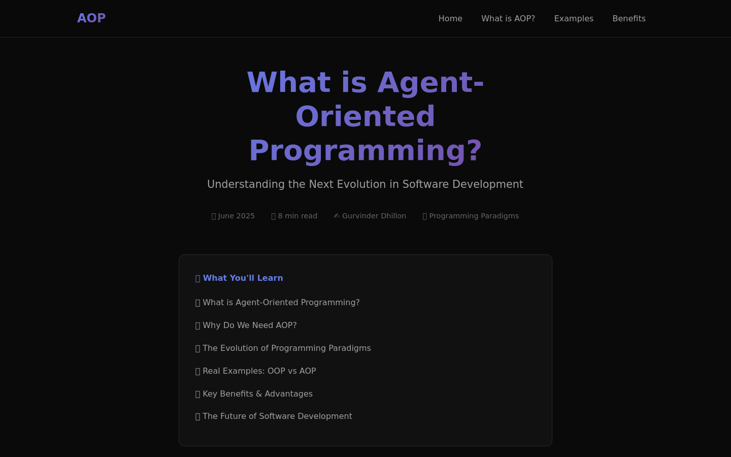 AOP (Agent-Oriented Programming)