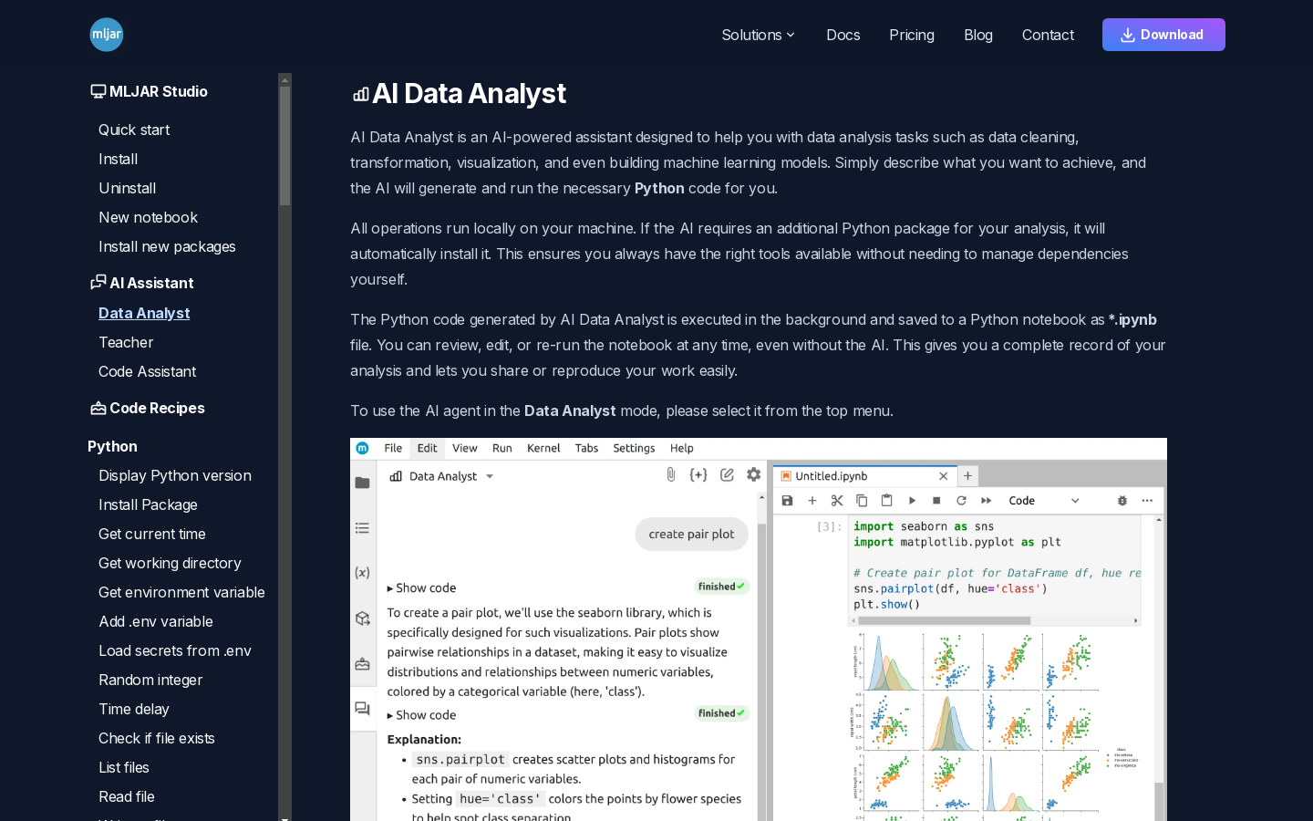 AI Notebook 数据分析助手