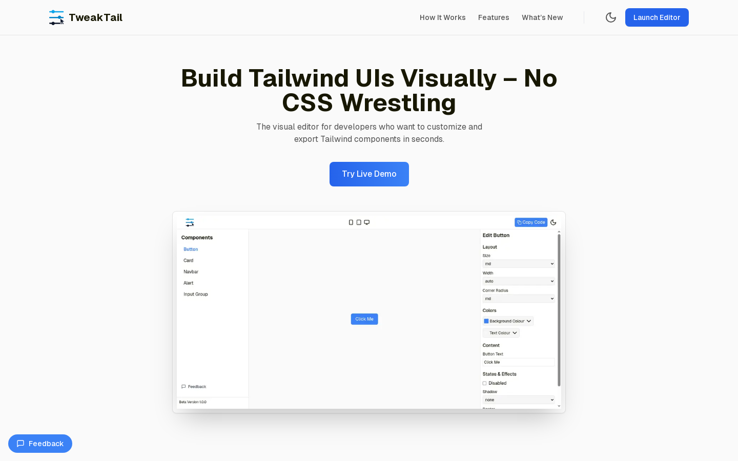 Tailwind Visual Editor