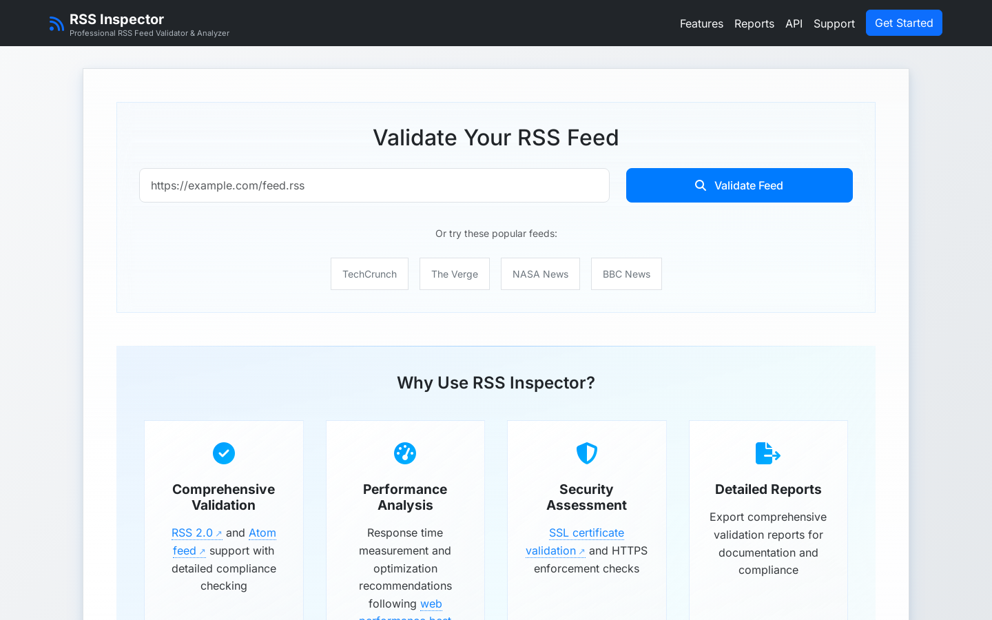 RSSフィード検証ツール