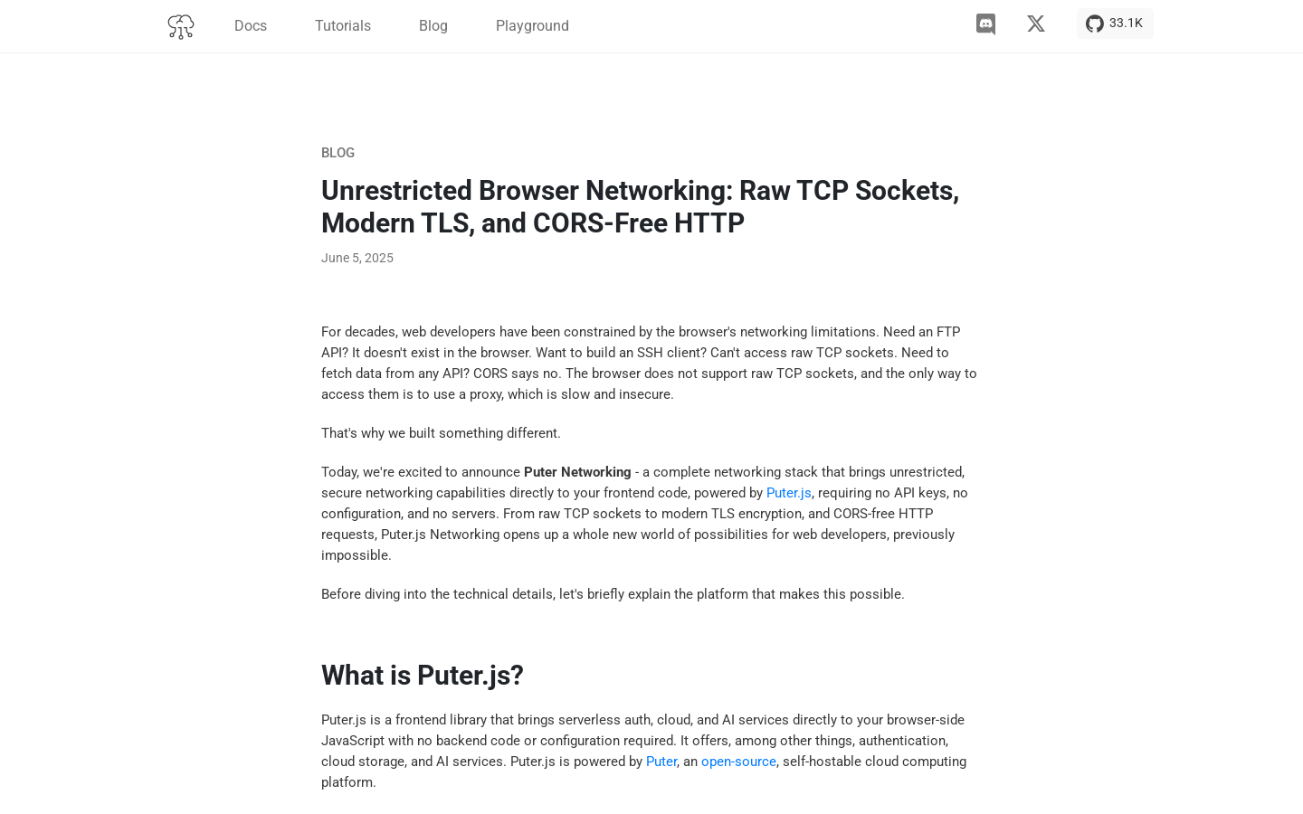 Unrestricted Browser Networking
