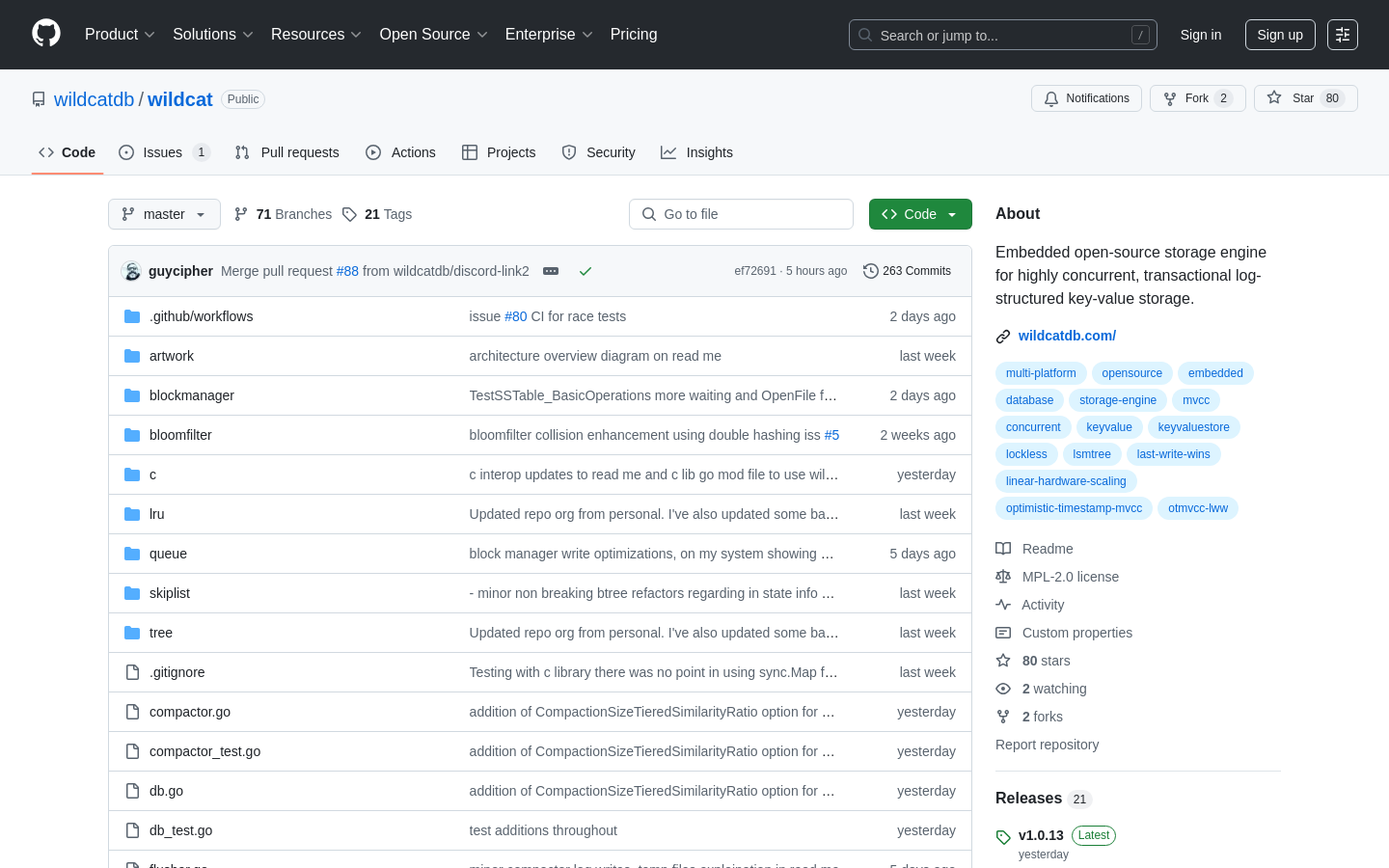 Wildcat: Embedded Persistent Storage Engine