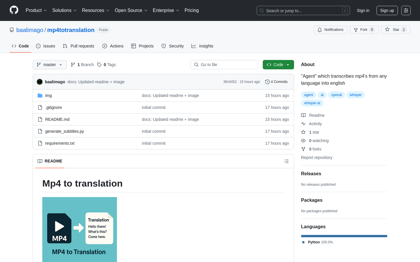 Mp4ToTranslation Agent