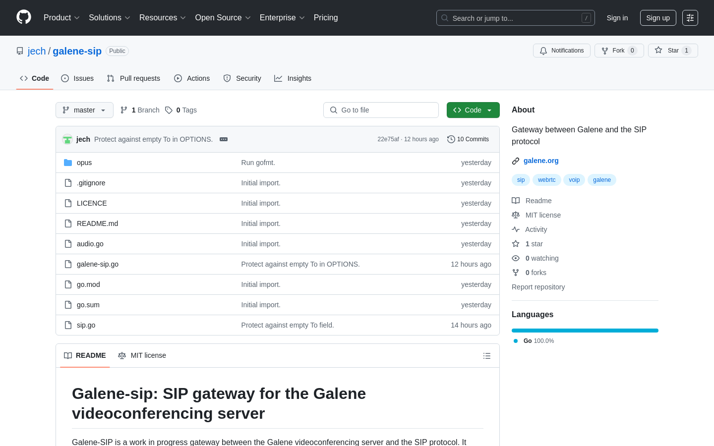 Galene SIP Bridge
