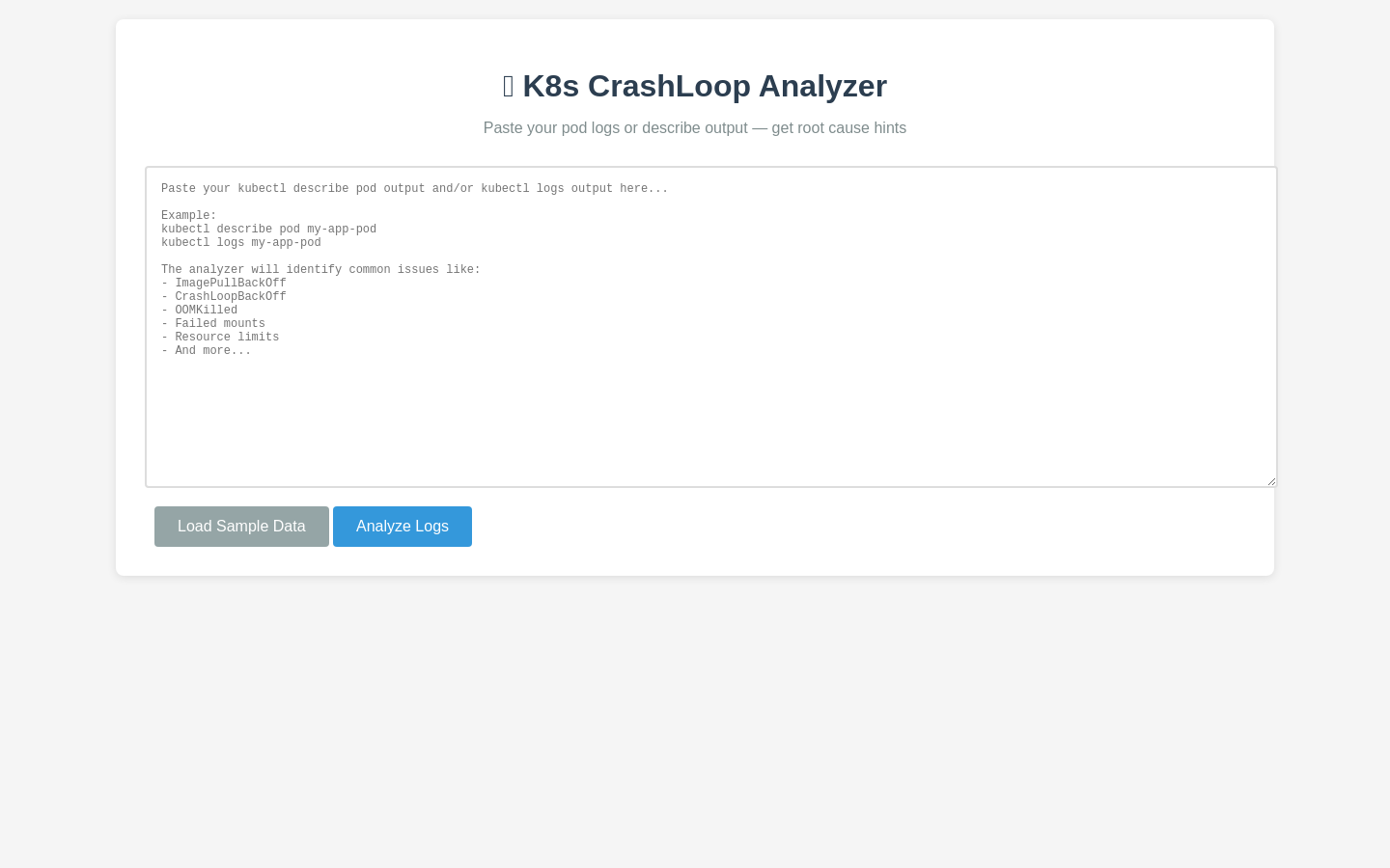 CrashLoop Analyzer